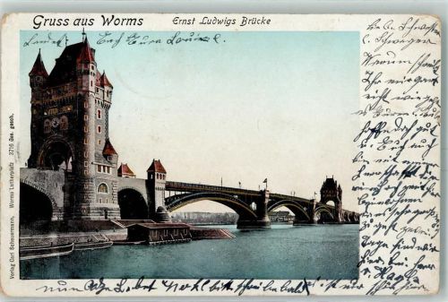 Worms 1902 Ernst Ludwigs Brücke