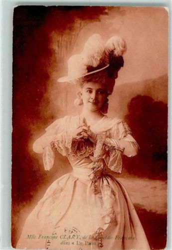 Paris 1905 Marielle Francine Clary de la Comedie-Francaise dans Le Paon Frauenschönheit