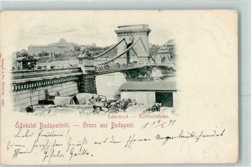 Budapest 1898 Kettenbrücke