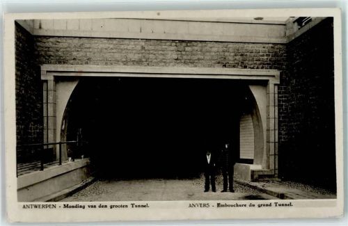 Antwerpen 1929 Monding van den grooten Tunnel AK