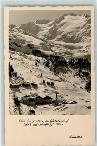 Obergurgl Das Gletscherdorf Tirols mit Schalfkogel Winter