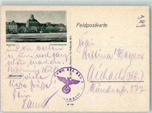 München Funker Kaserne WK II AK