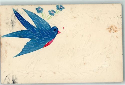 1908 handgemalt Taube AK