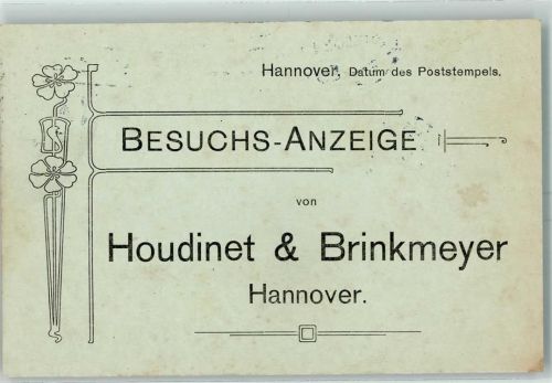 Hannover Besuchs-Anzeige Houdinet & Brinkmeyer