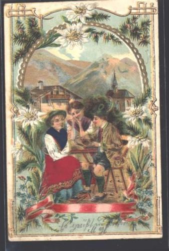 1903 Prägedruck Tracht AK