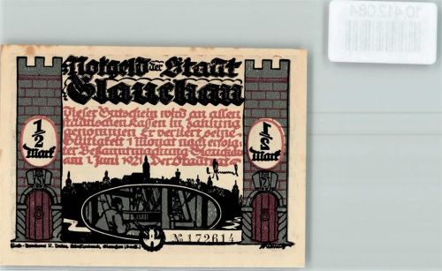 Glauchau Notgeld Scherenschnitt