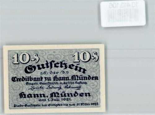 Hann. Münden Notgeld Grabstätte