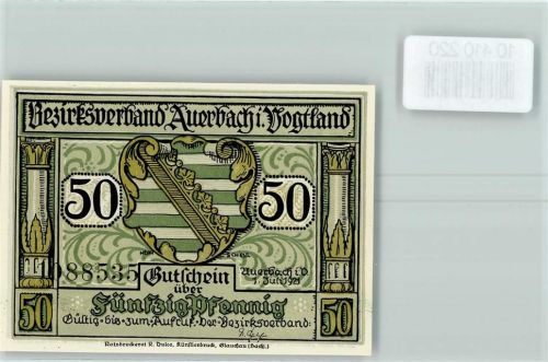 Auerbach Notgeld Scherenschnit