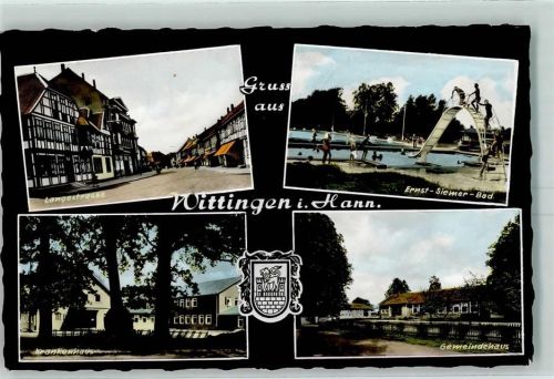 Wittingen Langestraße Schwimmbad Wasserrutsche Gemeindehaus Krankenhaus