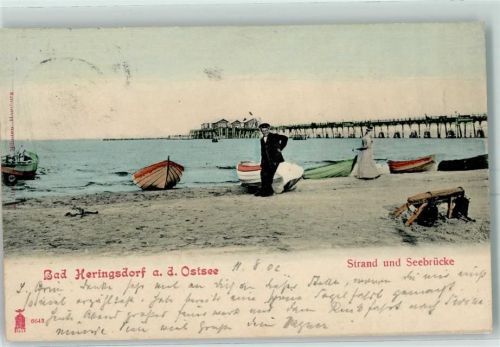 Ostseebad Heringsdorf 1902 Strand und Seebrücke