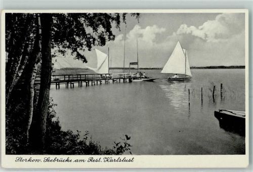 Storkow Seebrücke am Gasthaus Karlslust