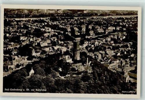 Bad Godesberg Fliegeraufnahme Burgruine