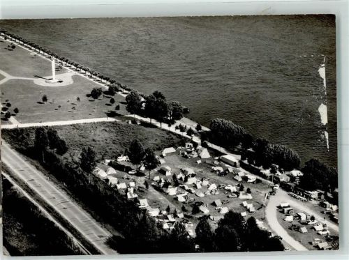 Geisenheim Campingplatz Rhein Fliegeraufnahme