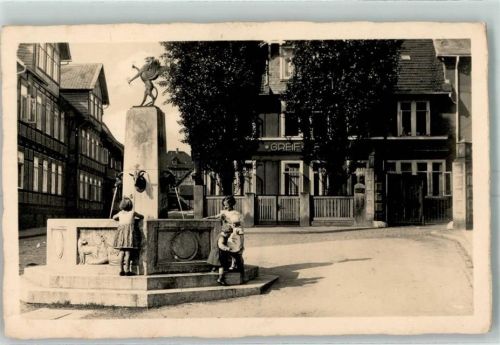 Goslar Greifplatz Greifbrunnen Kinder Gasthaus