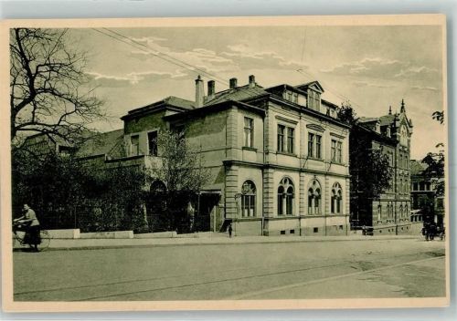 Weimar Evangelisches Gemeindehaus Fahrradfahrer Kutsche
