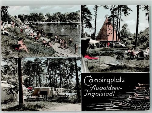 Ingolstadt Campingplatz Auwaldsee Kirche Strand