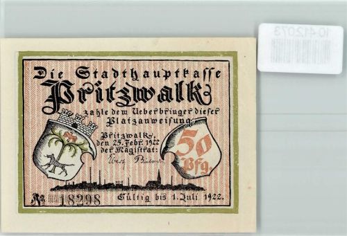 Pritzwalk Notgeld Räuber Heine Klemens