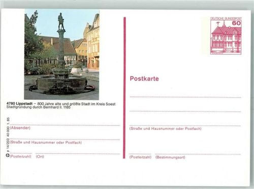 Lippstadt Bernhardbrunnen Postkarte