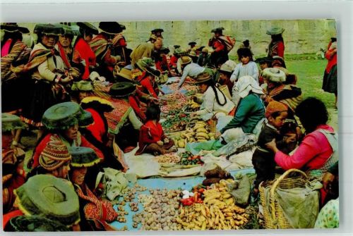 Cusco Bunter Sonntagsmarkt Indigene