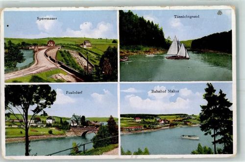 Malter Sperrmauer Tännichtgrund Paulsdorf Bahnhof Malter Ausflugsschiff