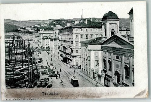 Trieste / Triest / Trst Straßenbahn Hafen Segelboote