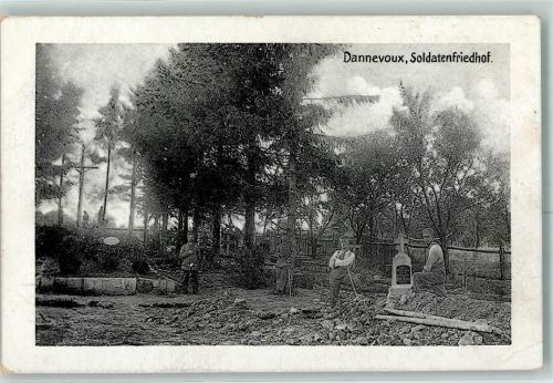 Dannevoux 1916 Feldpost WK I VI. Res.Korps Soldatenfriedhof