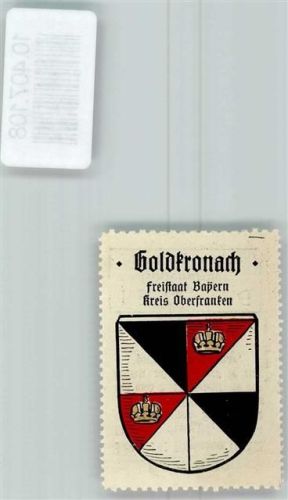 Goldkronach Vignette Wappen Kaffee Hag 1920-1940