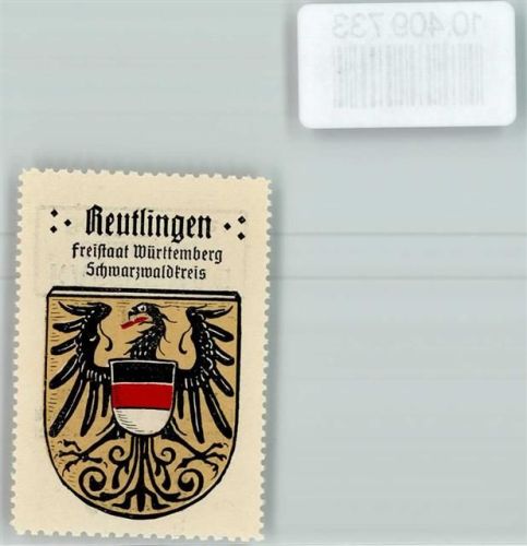 Reutlingen Vignette Wappen Kaffee Hag ca 1920-1940