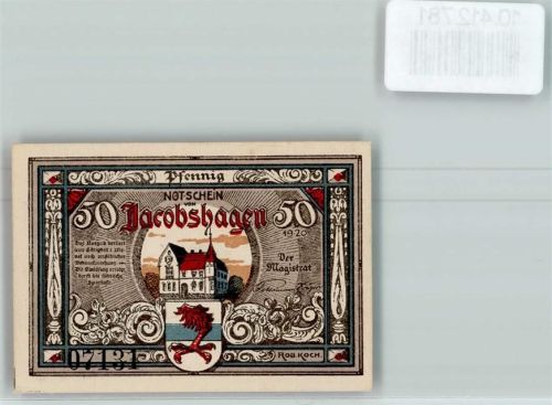 Jacobshagen 1920 Notgeld