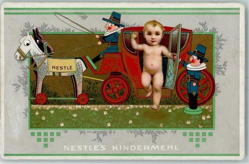 Nestle Lithographie Spielzeug Baby AK
