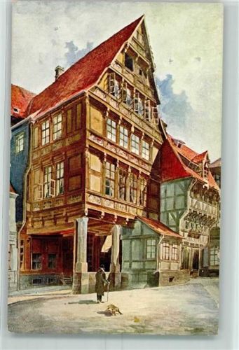 Hildesheim Das Pfeilerhaus am Andreasplatz Nach Aquarell v. R. Heyer