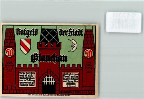 Glauchau Notgeld Scherenschnitt