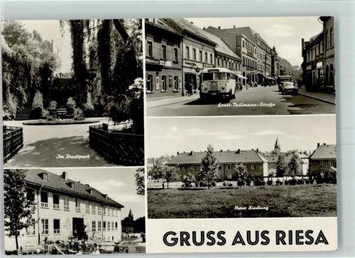 Riesa Stadtpark Ernst Thälmann Straße Neue Siedlung Gasthaus