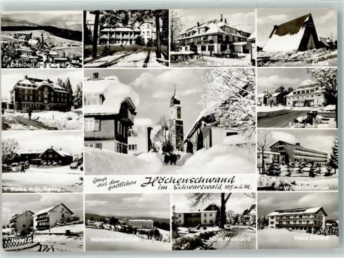 Höchenschwand Kurhaus Kurheim Krone Hotel Alpenblick Haus Waltraud Winter