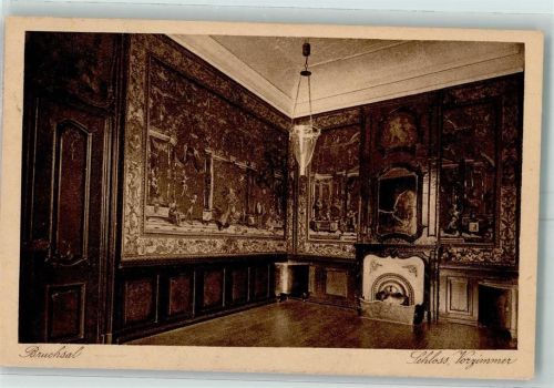 Bruchsal Schloss Vorzimmer Leuchter Kamin Bahnpost Kassel-Frankfurt Zug 73