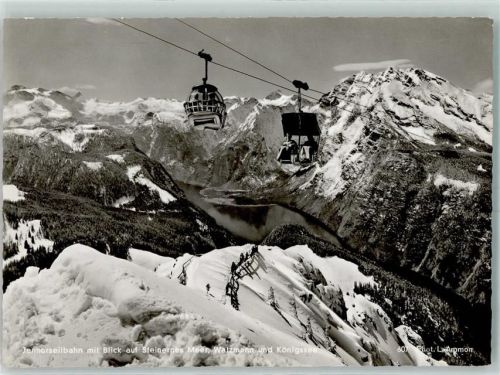 Schönau jennerseilbahn mit Blick auf Steinernes Meer Watzmann u. Königsee