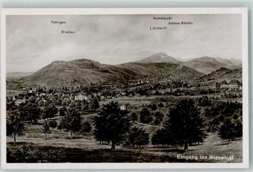 Lörrach Eingang zum Wiesental Tüllingen Riehen Hochblauen Schloss Rötteln