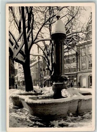Lörrach Fotograf Gutermann Marktplatz Brunnen Winter