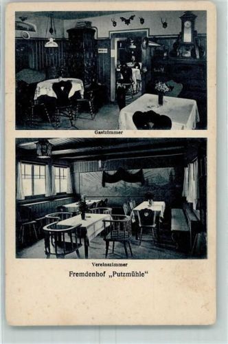 Kipsdorf Gasthaus Putzmühle i. Pöbeltal Gastraum Vereinszimmer