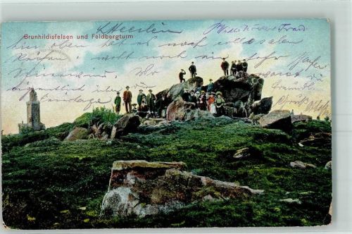 Feldberg 1907 Feldbergturm Brunhildisfelsen Stempel Feldbergturm u. Gasthaus Sturm