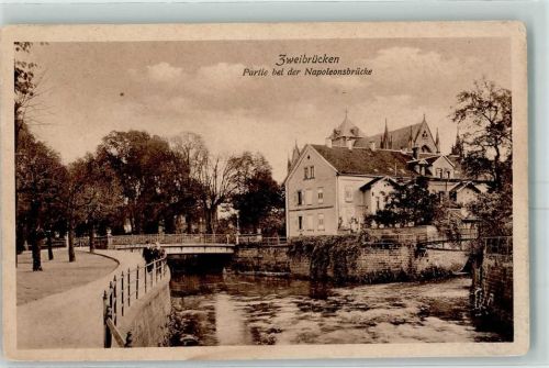 Zweibrücken 1916 bei der Napoleonsbrücke