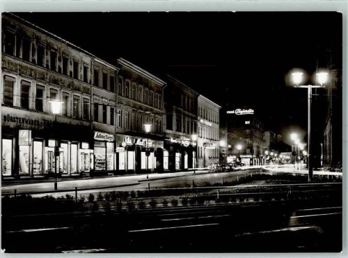 Blechhammer Fruchthallstraße bei Nacht
