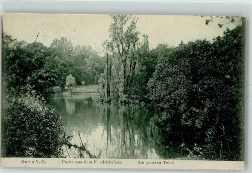 Friedrichshain 1908 Großer Teich