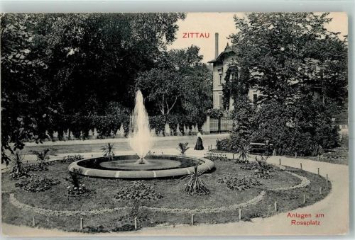 Zittau 1911 Anlagen am Rossplatz