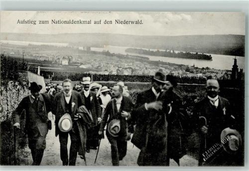 Niederwald 1912 Aufstieg zum Nationaldenkmal