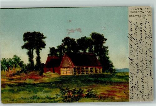 Worpswede 1904 Einsames Gehöft von S. Wencke