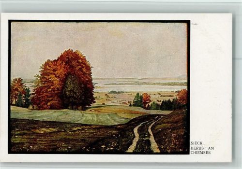 sign Sieck - Herbst am Chiemsee AK Gute Erhaltung