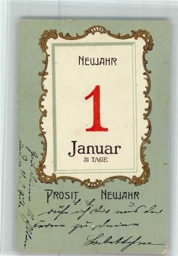 1904 Neujahr - 1. Januar 31 Tage , gute Erhaltung AK