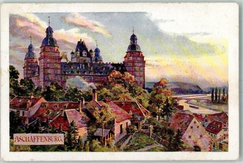 Aschaffenburg 1909 Schloß Johannisburg