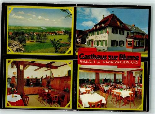 Bamlach Gasthaus zur Blume Fam. Walter Höferlin Werbung